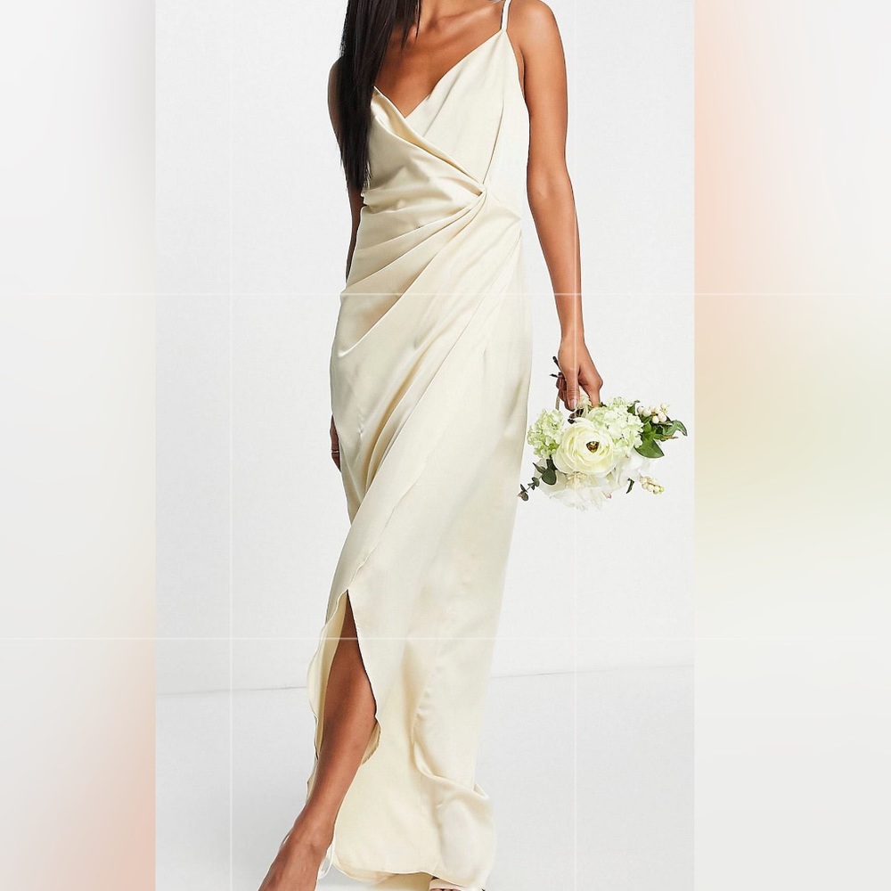 Champagne dress, cocktail/wedding attire black tie